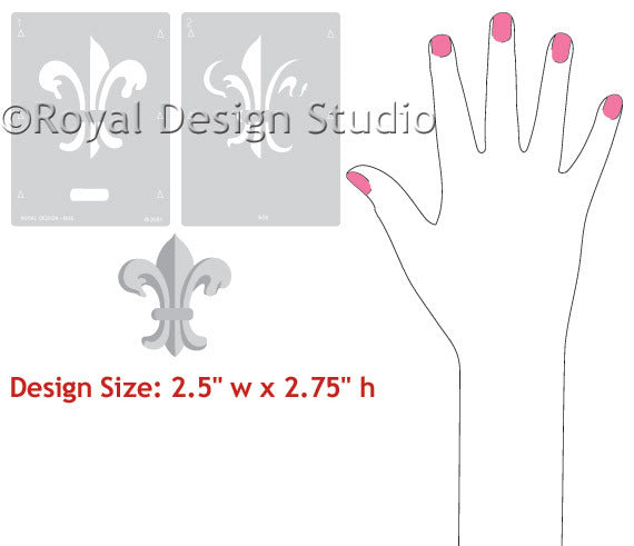 Fleur de Lis Furniture Stencil - Reusable DIY Wood Painting Template for Home Decor & Crafts | Perfect for Dressers, Cabinets, and Wall Art Projects