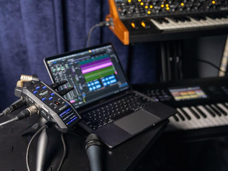 Zoom H6 Essential 6-Track 32-bit Float Portable Audio Recorder with 32GB microSD Card, USB-C Cable, XLR Cables & Batteries - Perfect for Podcasting, Field Recording & Music Production