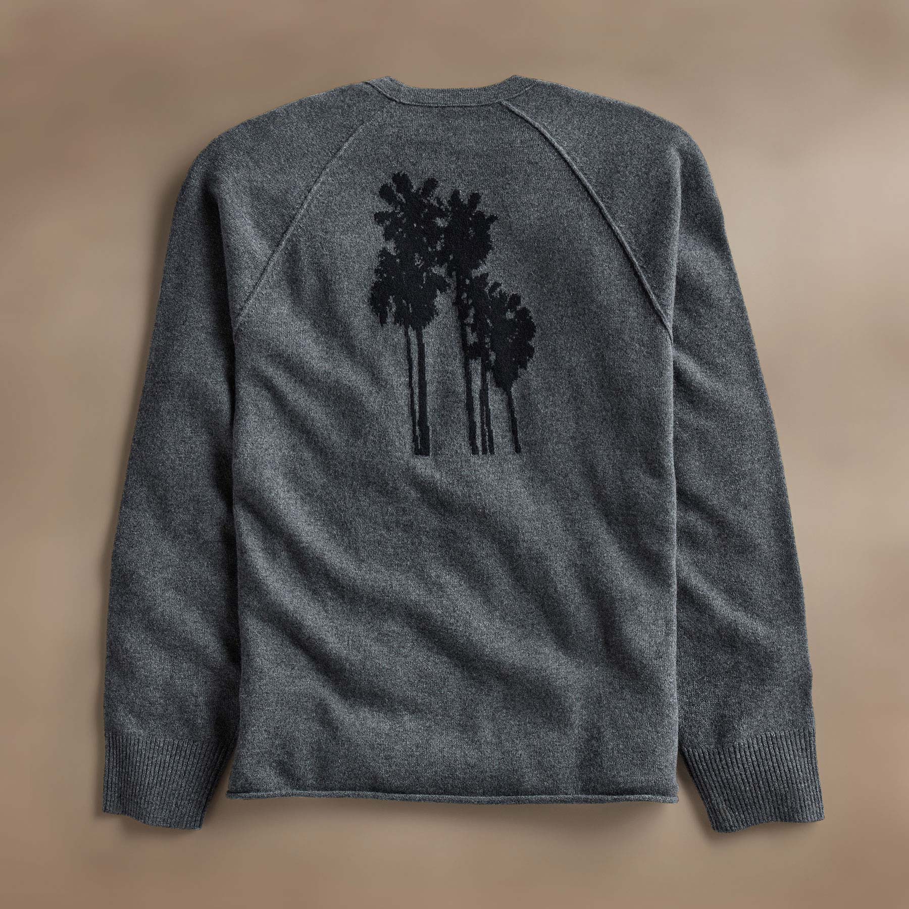 Soft & Cozy Palm Tree Cashmere Raglan Flannel Shirt - Black | Stylish & Comfortable for Casual Wear, Outdoor Activities & Layering