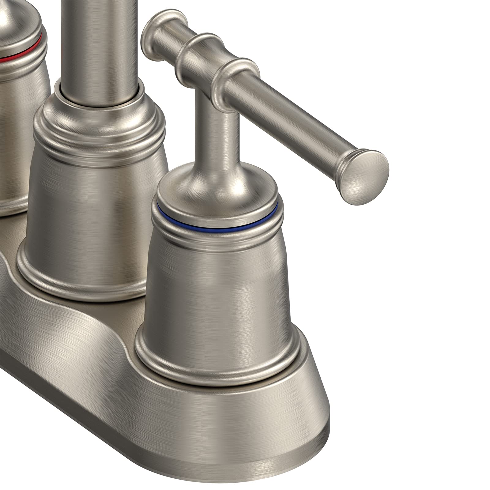 GARVEE 4-Inch Centerset Bathroom Faucet - 2 or 3 Hole Installation - Brushed Nickel Finish - Perfect for Vanity Sinks & Powder Rooms
