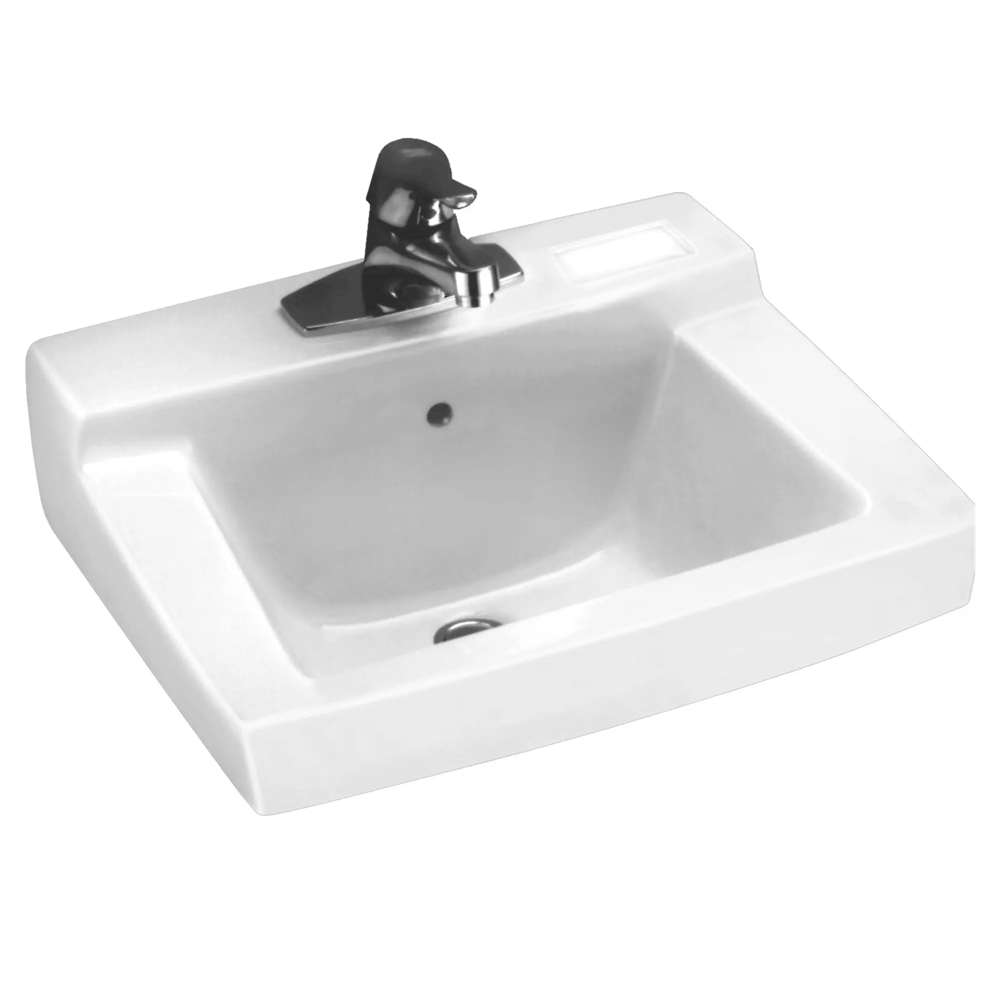 Declyn® Wall Mounted Bathroom Sink with 4-Inch Centerset Faucet Holes - Perfect for Modern Small Bathrooms, Powder Rooms & Space-Saving Designs