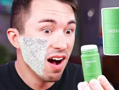 Green Tea Clay Stick Mask for Oily Skin - Detoxifying & Pore Minimizing Facial Treatment | Perfect for Acne-Prone & Combination Skin Care Routine