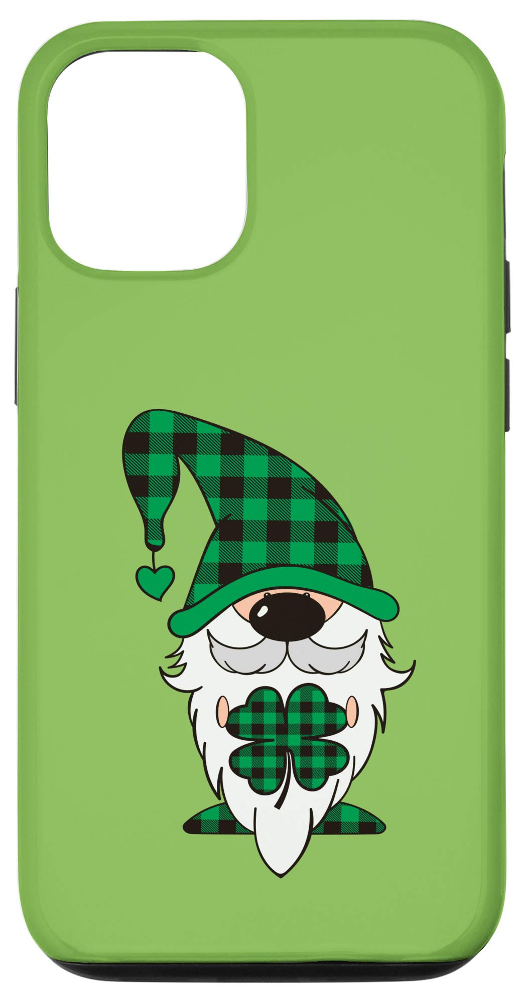 iPhone 12/12 Pro Protective Phone Case - St. Patrick's Day Themed with Green Plaid & Shamrock Design | Perfect for Irish Celebrations, Festive Parties & Everyday Use