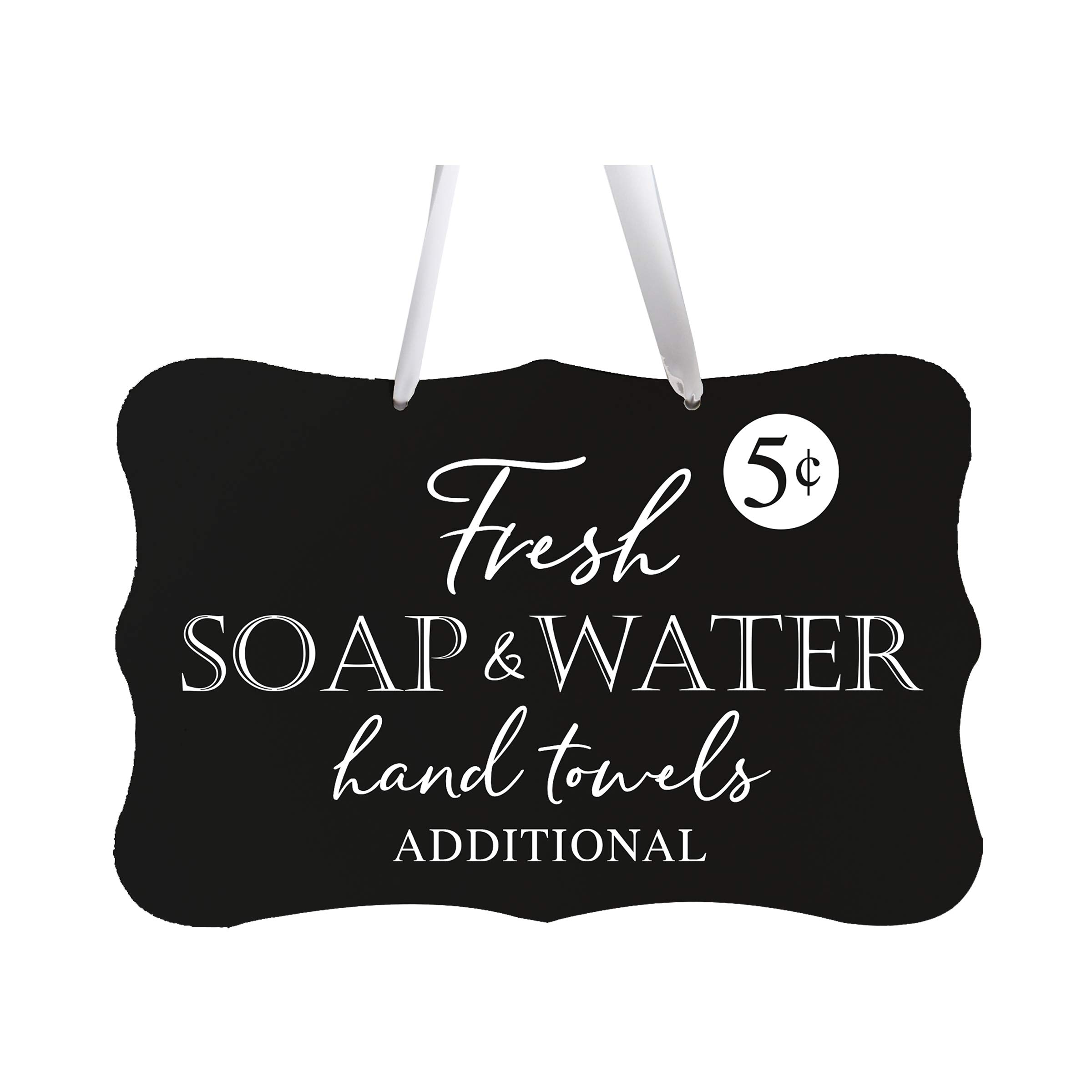 Farmhouse Bathroom Signs - Rustic Wooden Decor with Funny Quotes for Home & Office