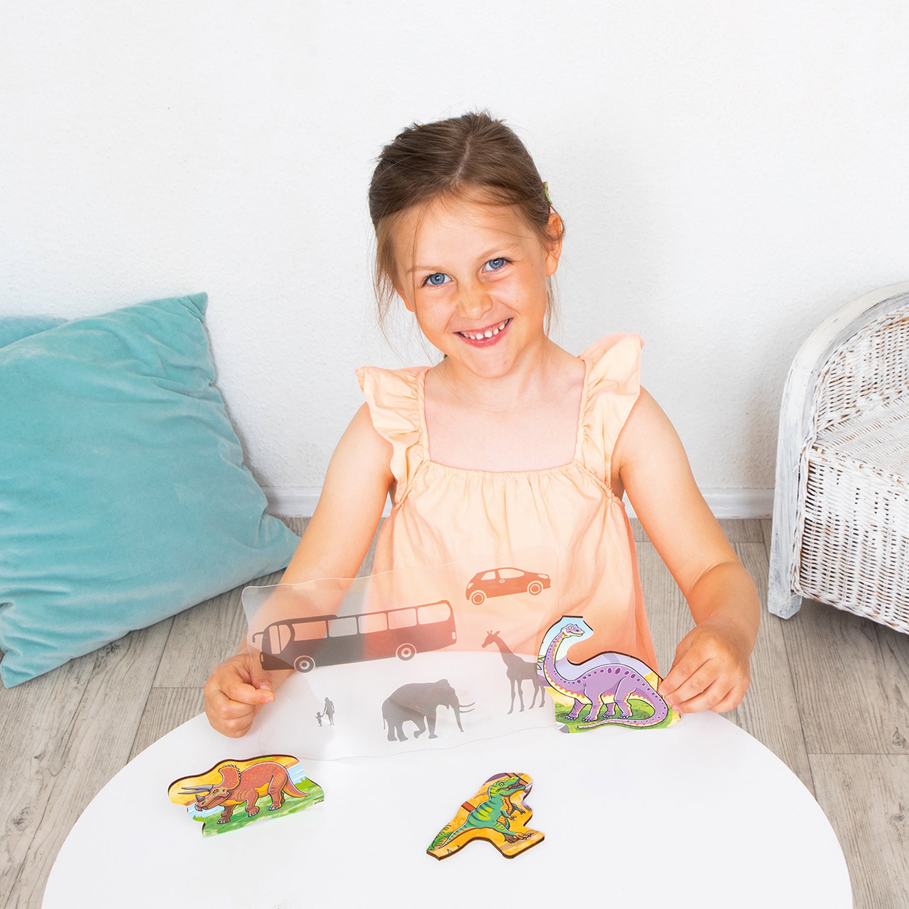 Beleduc Dino Layer Puzzle - 4-Layer Wooden Dinosaur Puzzle for Kids, Educational STEM Toy for Ages 3-6 | Perfect for Preschool Learning & Jurassic-Themed Playtime