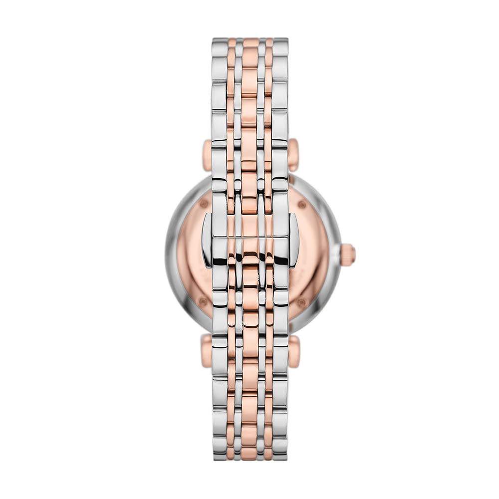 Emporio Armani Women's Watch AR11537 - 32mm Two-Hand Movement, Silver/Rose Gold Stainless Steel Case & Bracelet | Elegant Dress Watch for Business, Parties & Everyday Wear