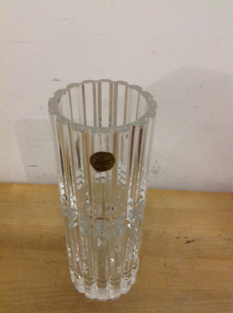 9 Cut Crystal Vase - Elegant Handcrafted Glass Flower Vase for Wedding Centerpieces, Home Decor & Gift Giving