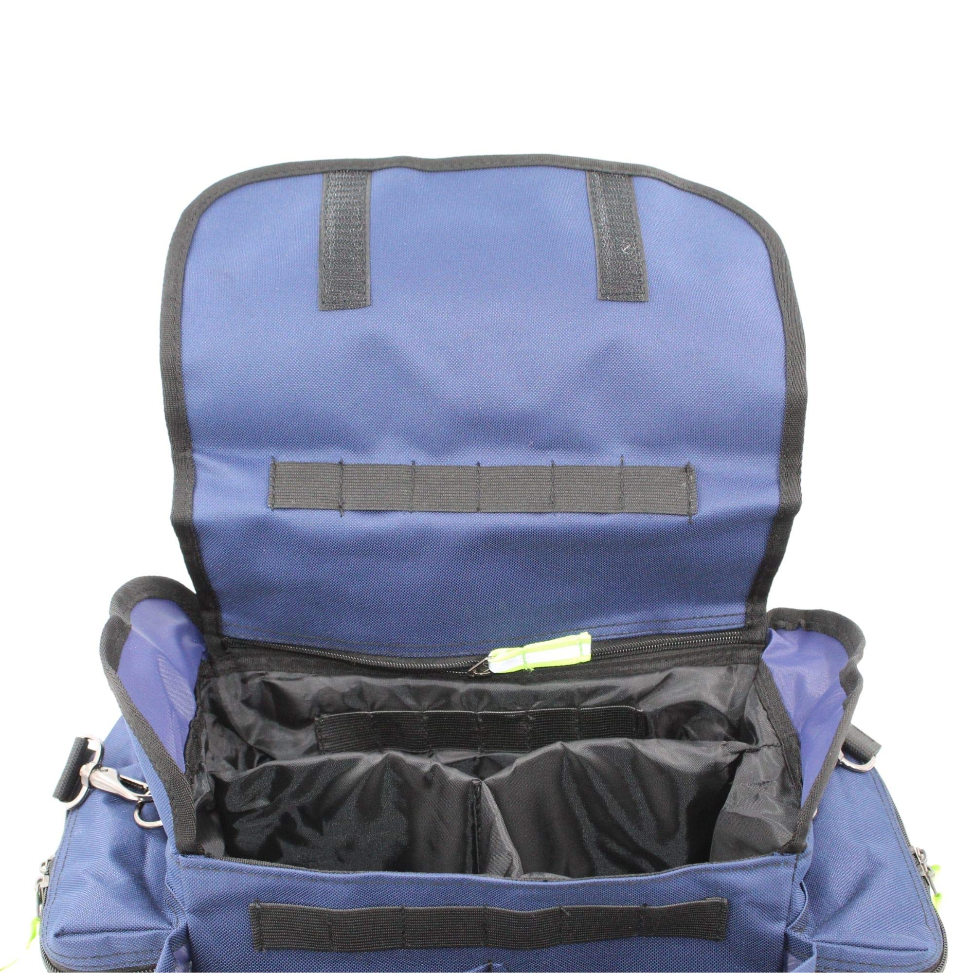 Luminary Trauma Bag - Medium Modular Reflective EMS EMT Medic First Aid Kit for Emergency Responders, Preppers & Outdoor Enthusiasts | Navy Blue | Ideal for Home, Camping, Hiking & Survival Scenarios