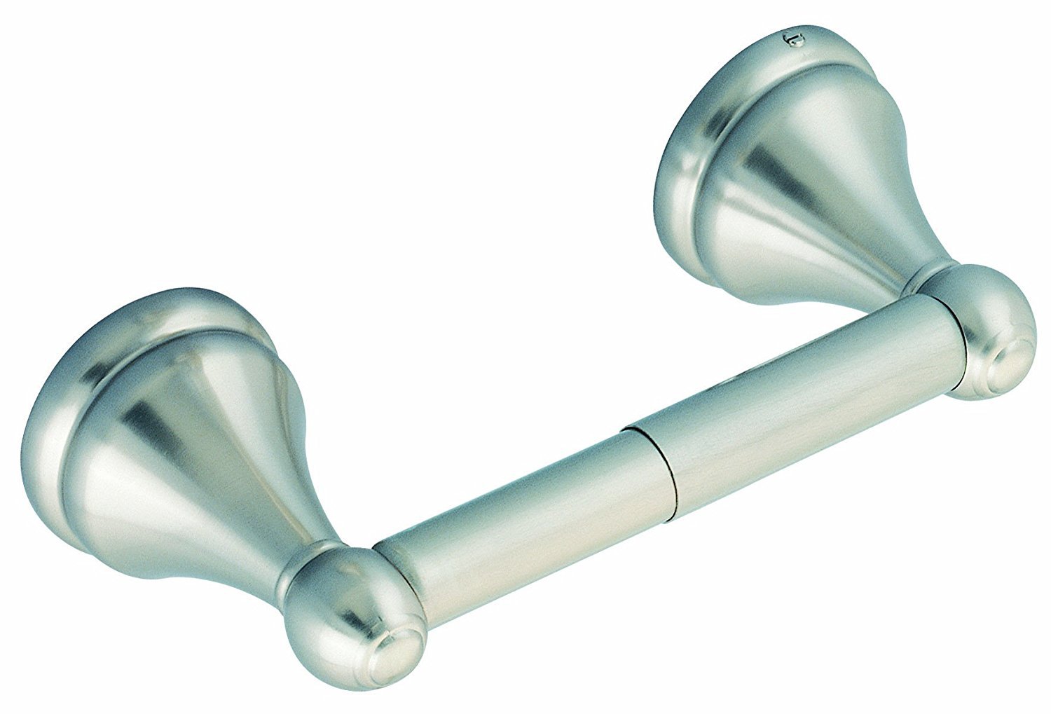 Design House 532960 Allante Toilet Paper Holder in Satin Nickel Finish - Modern Bathroom Tissue Roll Stand for Home, Apartment & Office Use