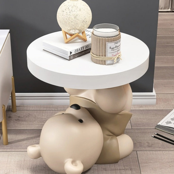 Vigorous Bear Statue - Handcrafted Side Table Decor & Unique Home Ornament | Perfect for Living Room, Cabin, or Office Decoration