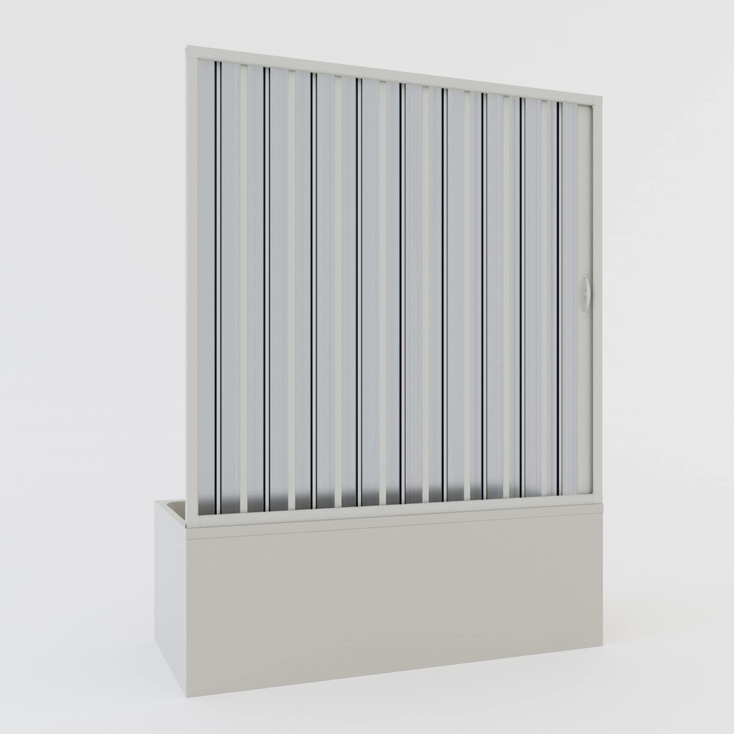 150cm PVC Shower Screen with Side Opening - Ibisco Model Waterproof Bathroom Divider for Modern Homes & Spa-Like Experience