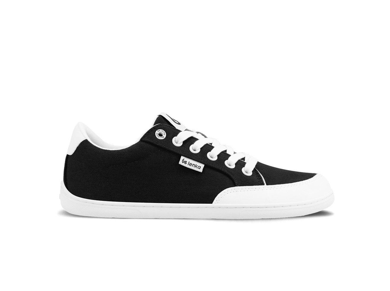 Barefoot Sneakers for Men & Women - Be Lenka Rebound Black & White | Minimalist Running Shoes for Gym, Trail & Everyday Comfort