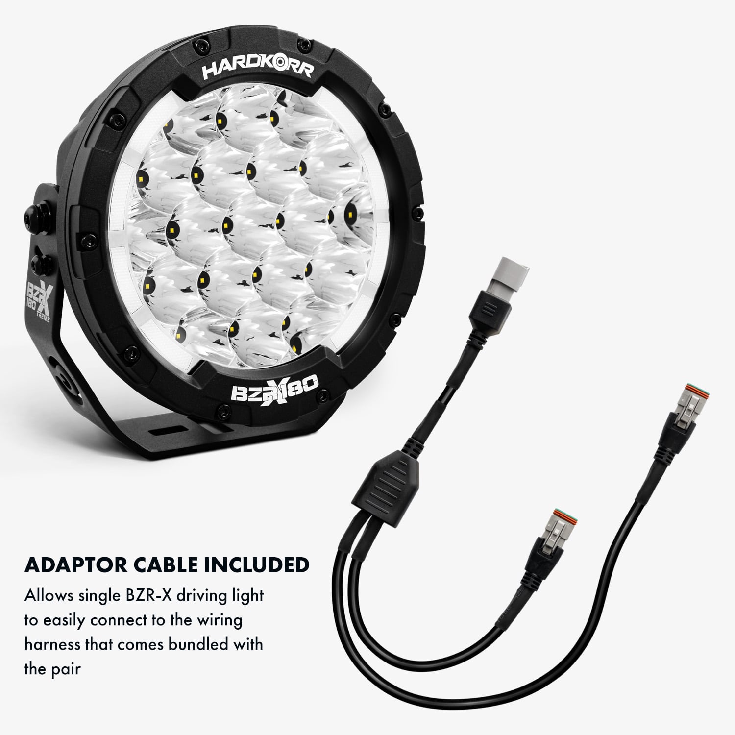 BZR X Series 7 LED Driving Light (Single) - High Power Off-Road LED Light Bar for Trucks, Jeeps & ATVs - Perfect for Night Driving, Off-Roading & Adventure