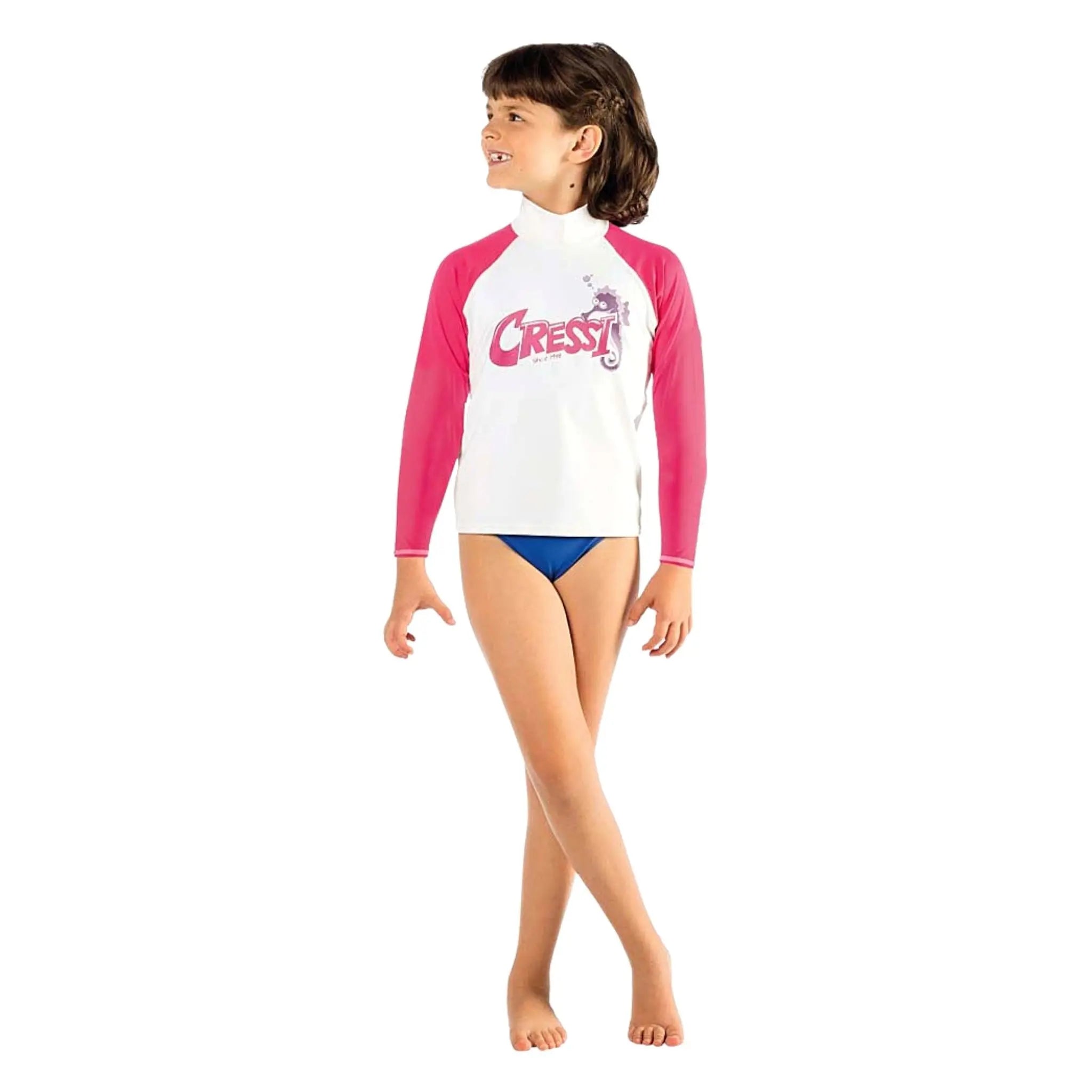 Cressi Junior Unisex Long Sleeve Rash Guard - UV Protection Swim Shirt for Kids & Youth - Perfect for Swimming, Surfing, and Water Sports