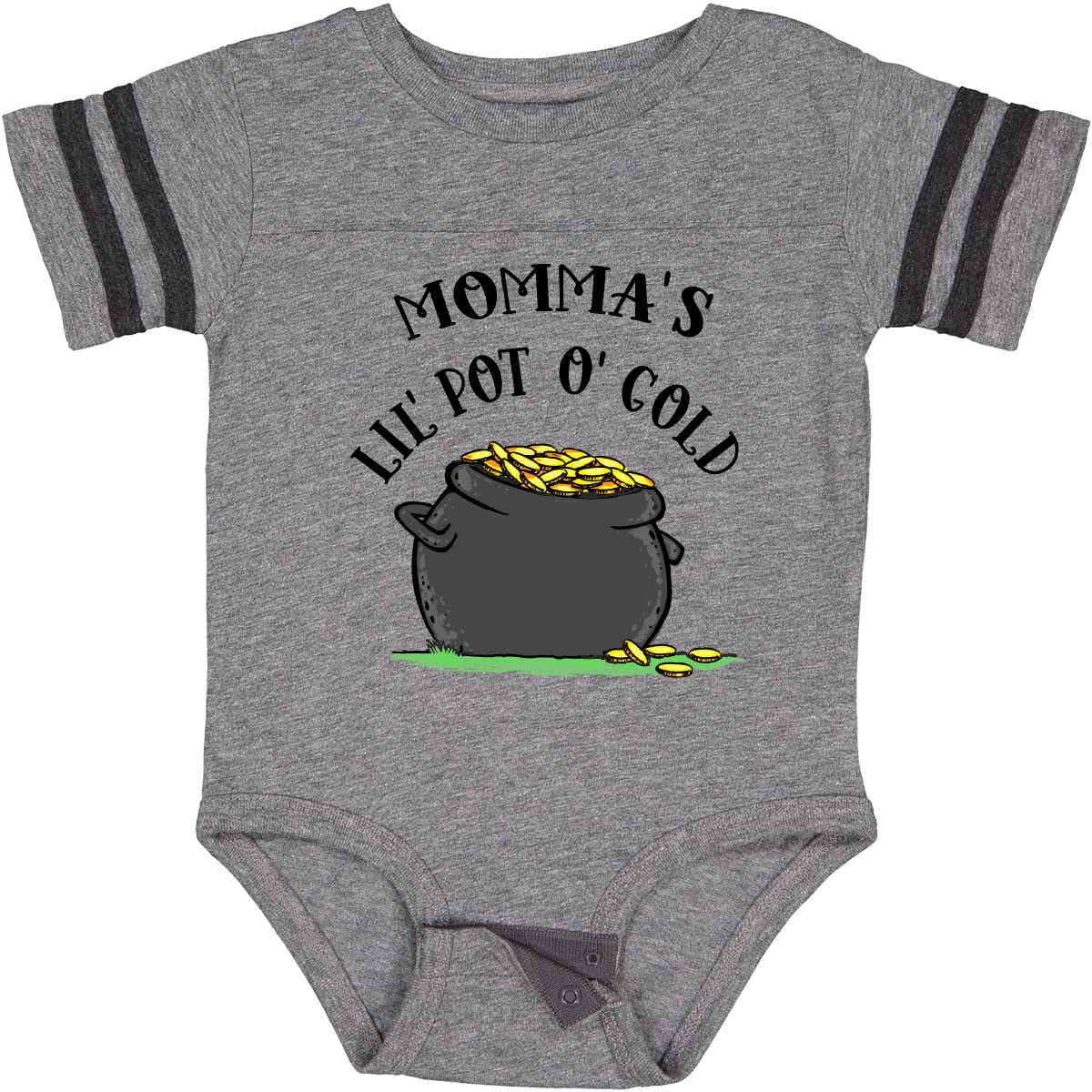 Inktastic Momma's Lil' Pot O' Gold Baby Bodysuit - Cute St. Patrick's Day Outfit for Babies & Toddlers - Perfect for Holiday Photos, Family Gatherings & Irish-Themed Celebrations