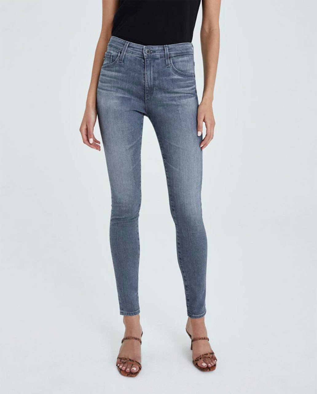 Farrah Skinny Jeans for Women - High Waisted Stretch Denim Pants - Slim Fit Grey Light Wash | Perfect for Casual Wear, Office & Night Out