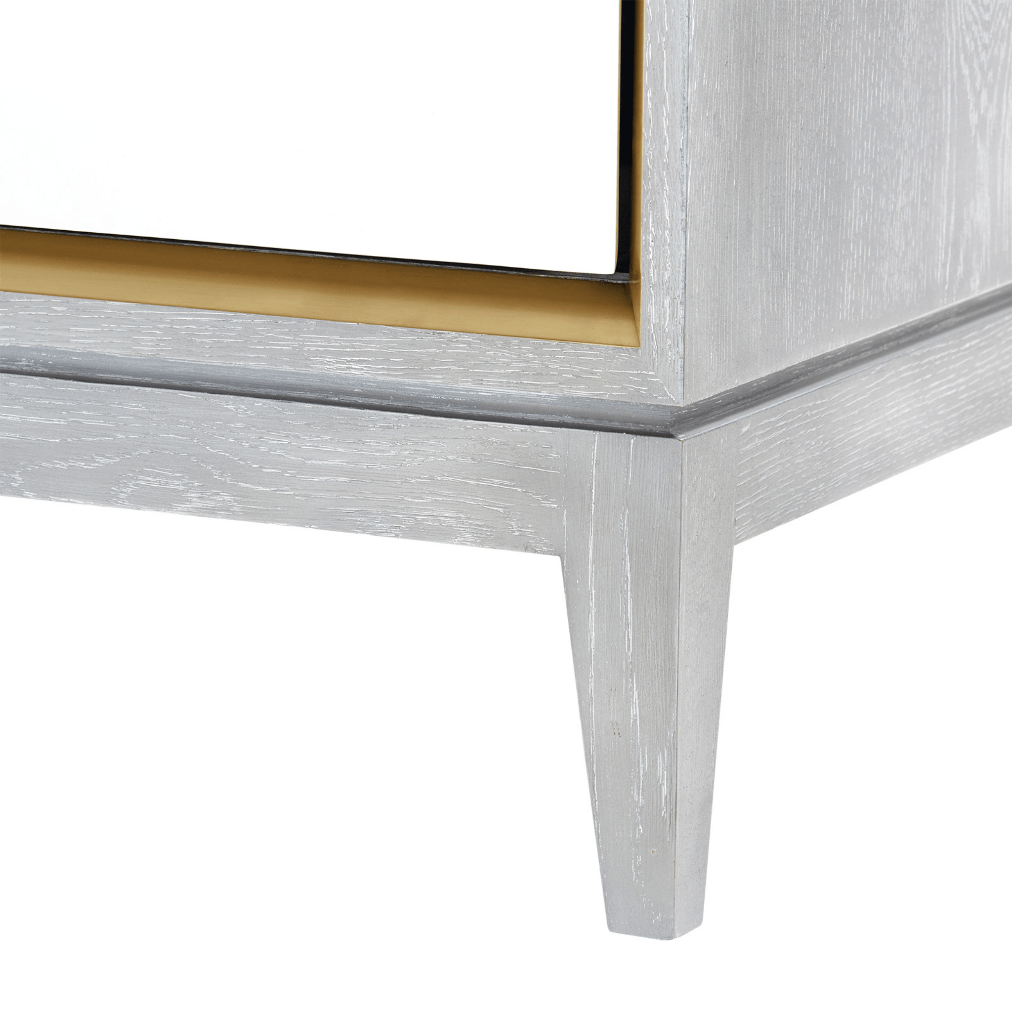 Soft Gray Cameron Four Door Cabinet - Stylish Storage Solution for Bedroom, Living Room, or Office Organization