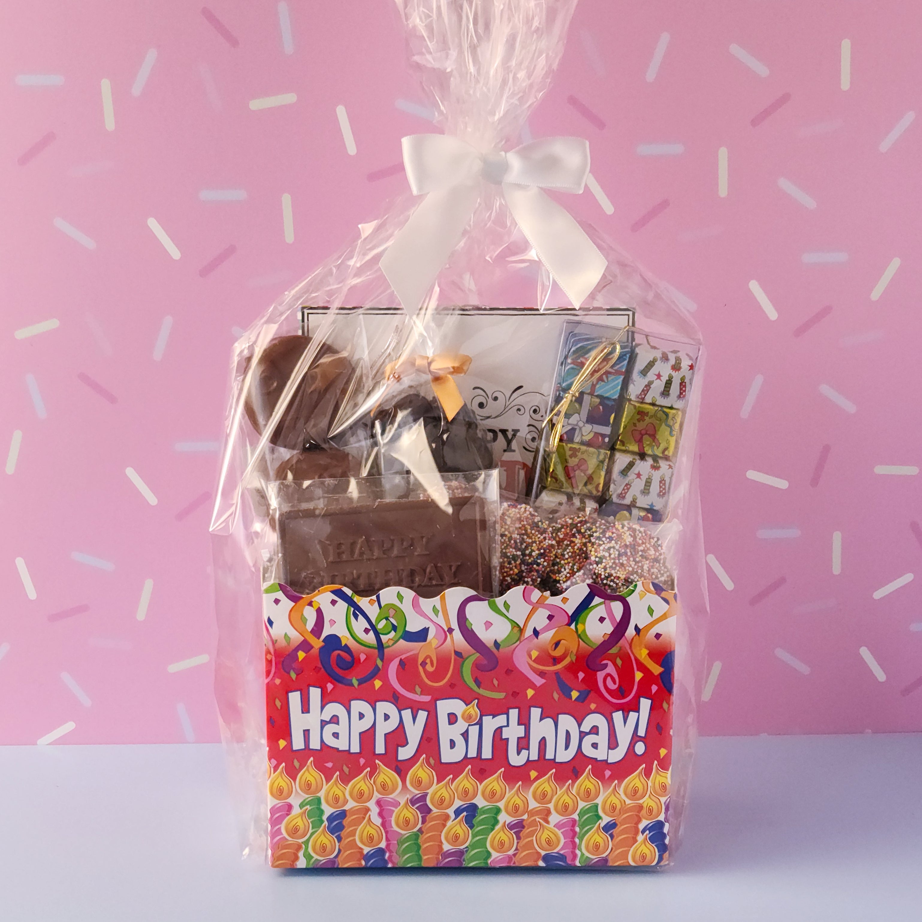 Happy Birthday Gift Basket for Women & Men - Thoughtful Present for Birthday Parties, Anniversaries & Special Occasions