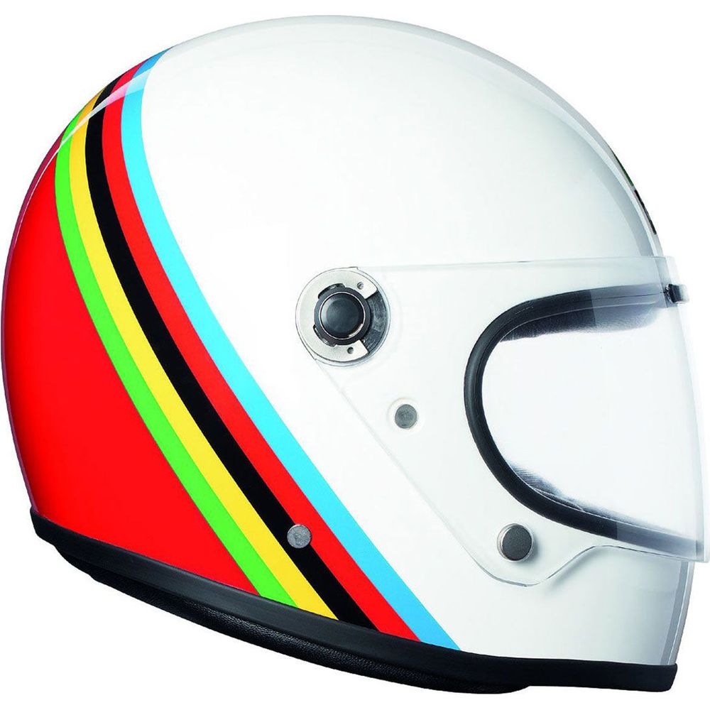AGV X3000 Gloria Red/White/Olympic Motorcycle Helmet - DOT & ECE Certified for Racing, Street & Track Riding - Lightweight & Aerodynamic Design for Ultimate Comfort & Safety