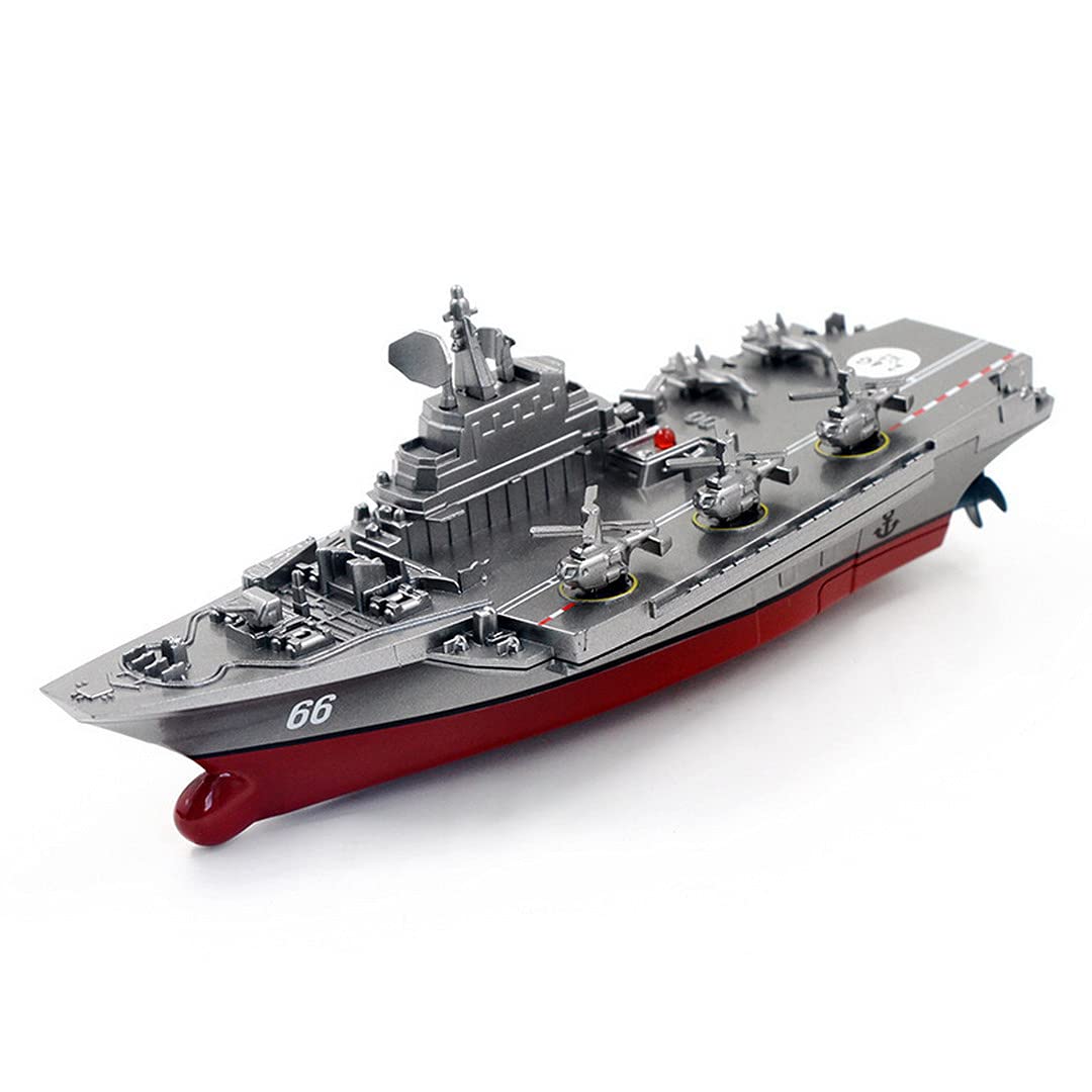 Remote Control Navy Battleship & RC Aircraft Carrier - Military Ship Boat Model with High Speed, Blue Water Toy for Kids & Adults | Perfect for Pool, Lake & Ocean Battles