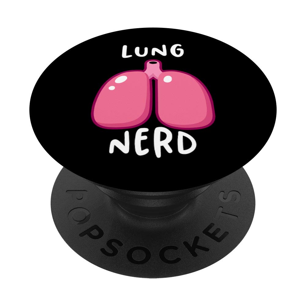 Pink Lungs PopGrip - Swappable Phone Grip for Respiratory Therapists | Lung Nerd Gift for Medical Professionals | Perfect for Healthcare Workers, Nurses & Students