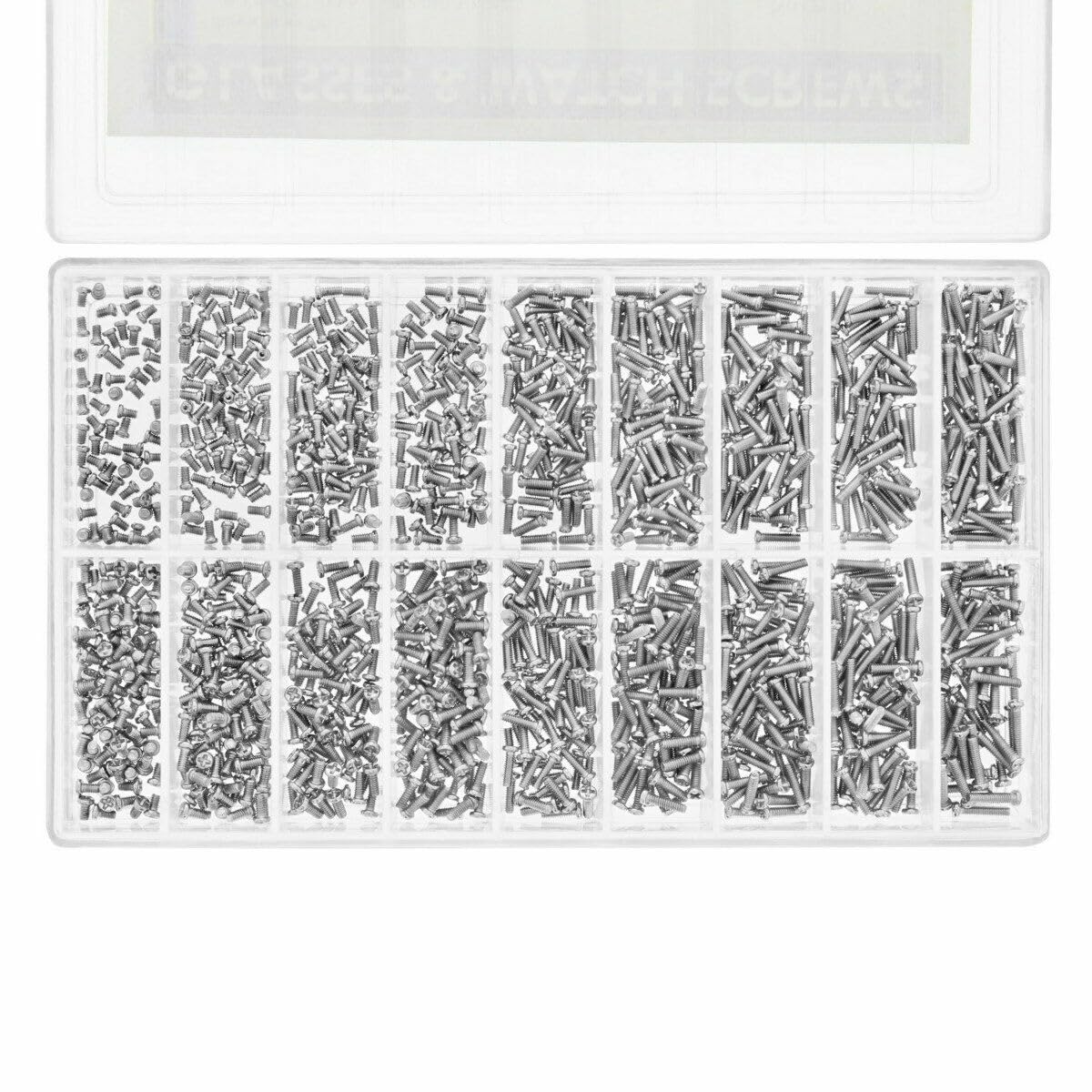 900pcs Stainless Steel Micro Watch Screws & Eyeglass Repair Kit - Compatible with Rolex, Seiko, Casio Watches | Watch Repair Tools for DIY, Jewelry Making & Eyewear Maintenance