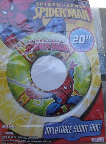 Spider-Man 20-Inch Inflatable Swim Ring for Kids - Pool Float Toy for Summer Beach, Swimming Pools & Water Play