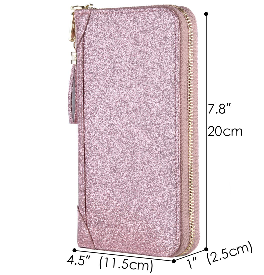 Premium RFID Blocking Leather Credit Card Holder Wallet for Women - Stylish Zipper Purse with Multiple Card Slots, Perfect for Travel, Shopping & Everyday Use
