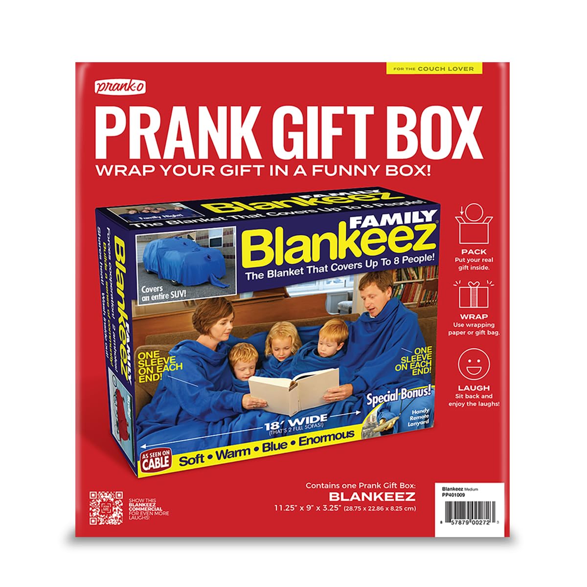 Prank Pack Blankeez Prank Gift Box - Funny Authentic Prank-O Gag Present Box for Jokes & Surprises | Novelty Gifting for Pranksters | Perfect for Birthdays, Office Pranks & Holiday Gifts