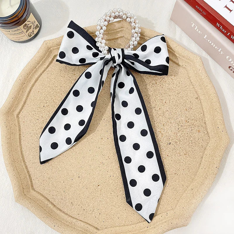 Satin Scrunchie Hair Tie with Long Ribbon - Elegant Hair Accessory for Women & Girls, Perfect for Everyday Wear, Parties, and Special Occasions