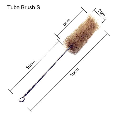 Premium Glass Bottle Cleaning Brushes Set - 4 Pack for Test Tubes, Lab Glassware & Drink Bottles | Durable Nylon Bristles for Deep Cleaning | Ideal for Laboratories, Home Brewing & Kitchen Use