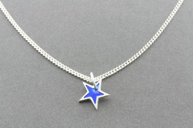 Blue Star Pendant Necklace - Sterling Silver 925 Jewelry for Women, Gift for Her, Birthday & Anniversary Present - Perfect for Everyday Wear & Special Occasions