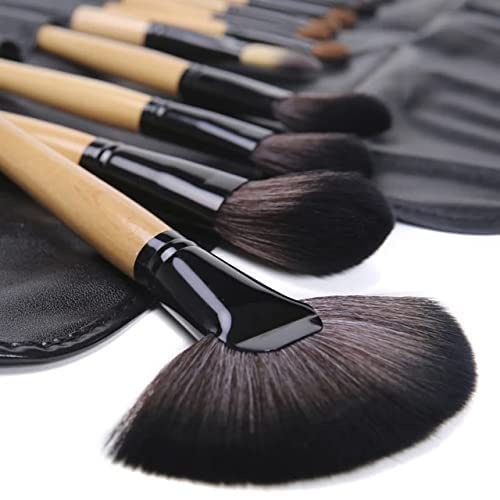KAYI 24-Piece Professional Makeup Brush Set - Ultra Soft Foundation, Powder & Blush Brushes with Travel Pouch | Perfect for Makeup Artists, Beginners & On-The-Go Beauty