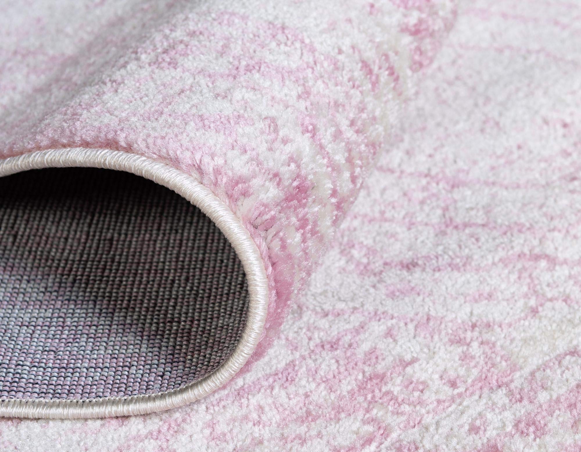 Dover Collection 13 Ft Runner Rug - Soft Low-Pile Pink Carpet for Hallways & Entryways | Durable Floor Mat for Home Decor, Living Room, Bedroom