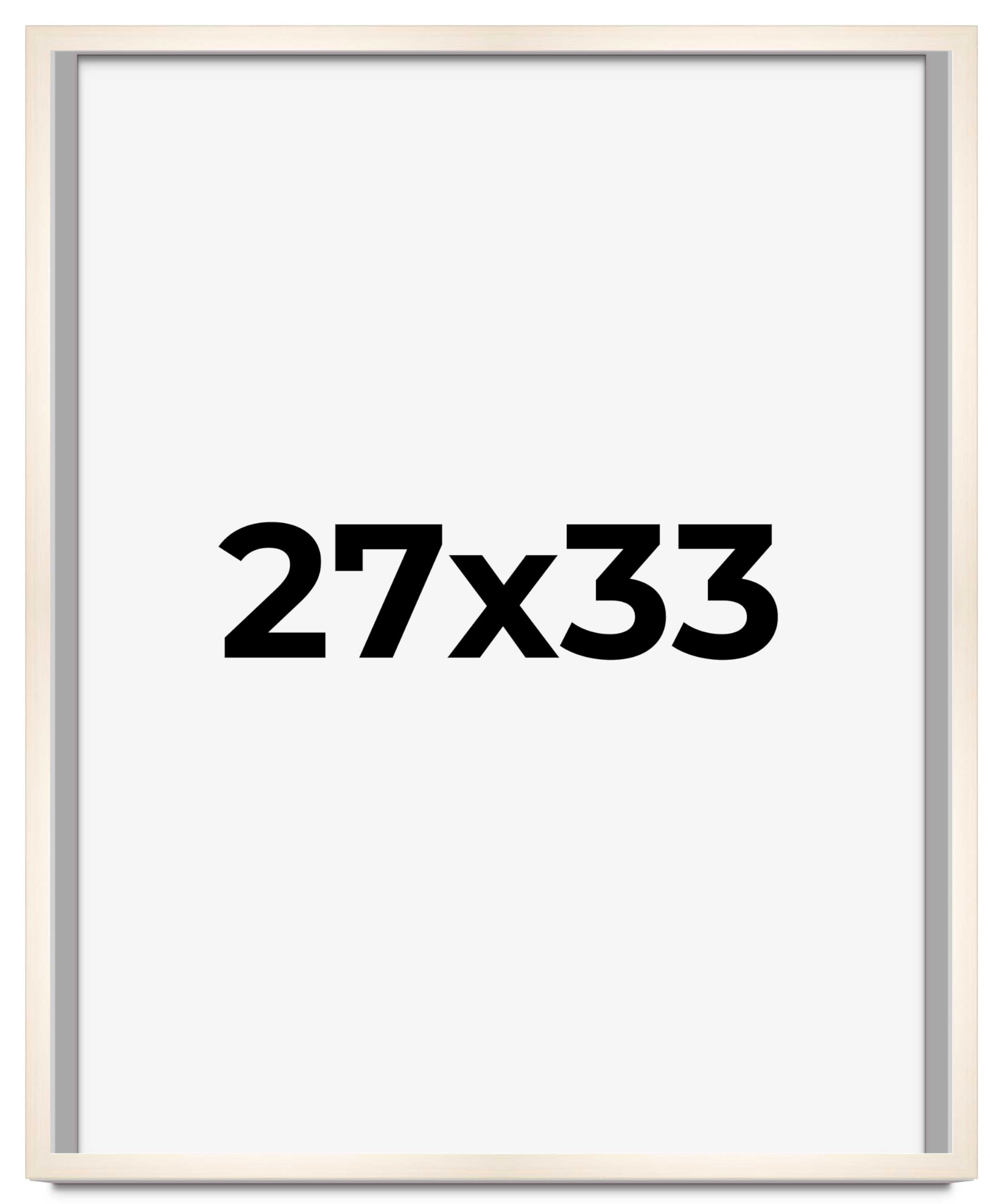 CountryArtHouse 27x33 Inch Whitewashed Solid Wood Picture Frame - 0.8125