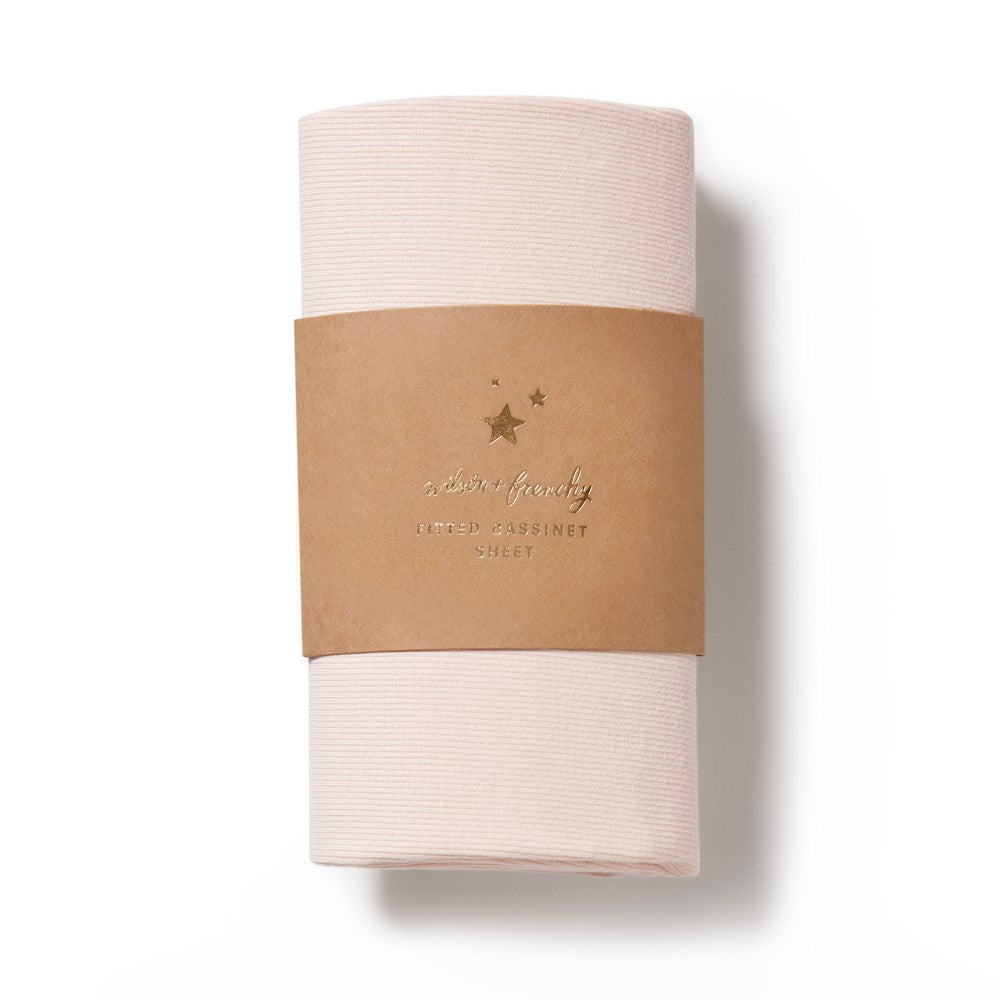 Organic Pink Bassinet Sheet - Soft, Breathable & Hypoallergenic Crib Fitted Sheet for Baby Nursery, Bedding Essentials - Perfect for Newborns, Infants & Toddlers