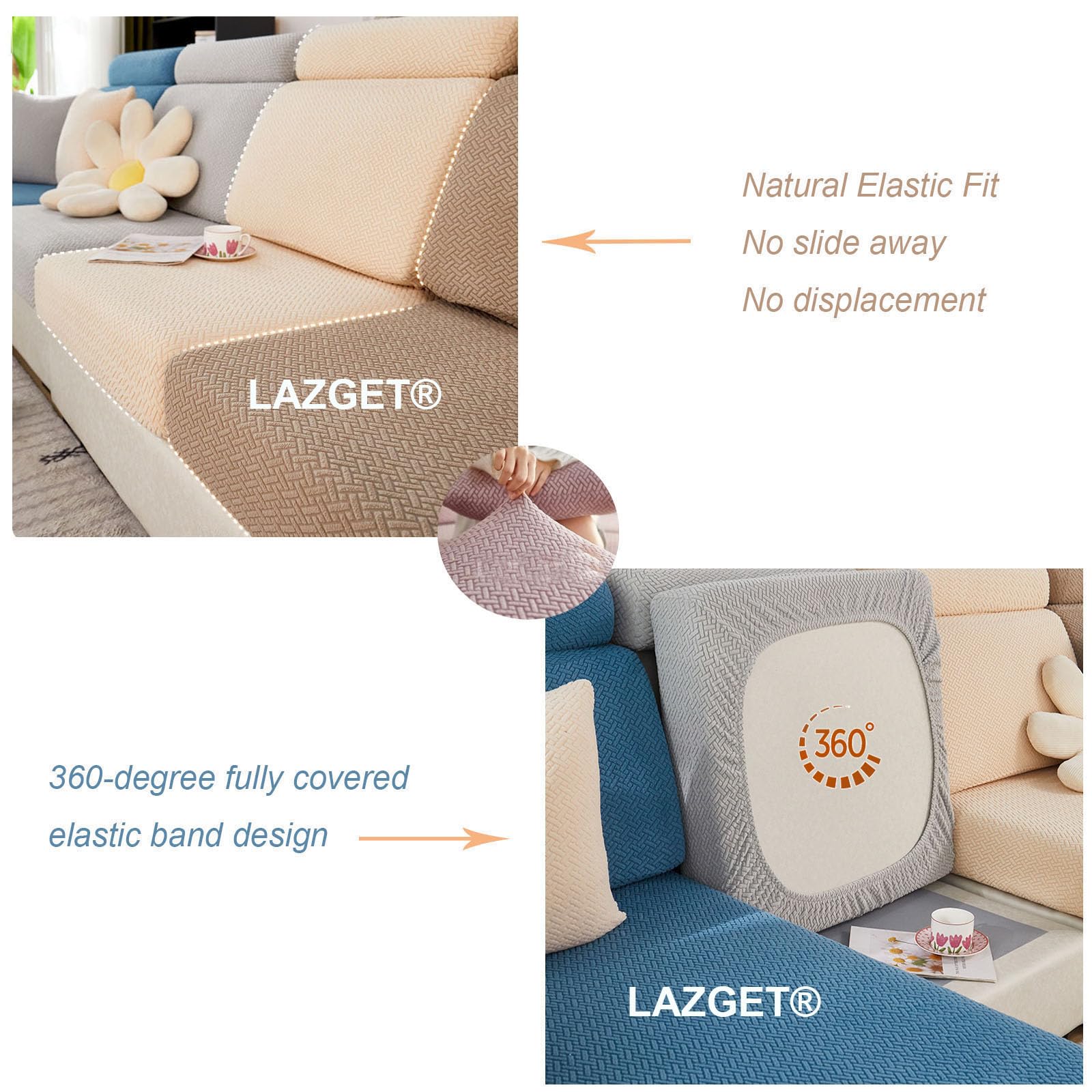 Stretchable Sofa Covers for Sectional Couches - Washable, Durable & Comfortable Dark Grey Large Single Seat Protector - Perfect for Pets, Kids & Everyday Use