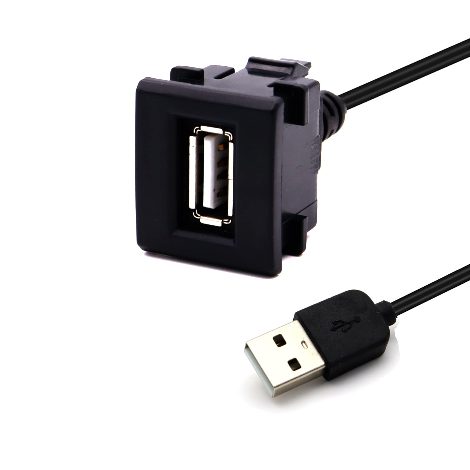MOTONG USB 2.0 Charger Cable Male to Female for Toyota Vehicles 2019 & Newer Models (26x23mm) - Fast Charging Cord for Camry, RAV4, Corolla, Highlander & More