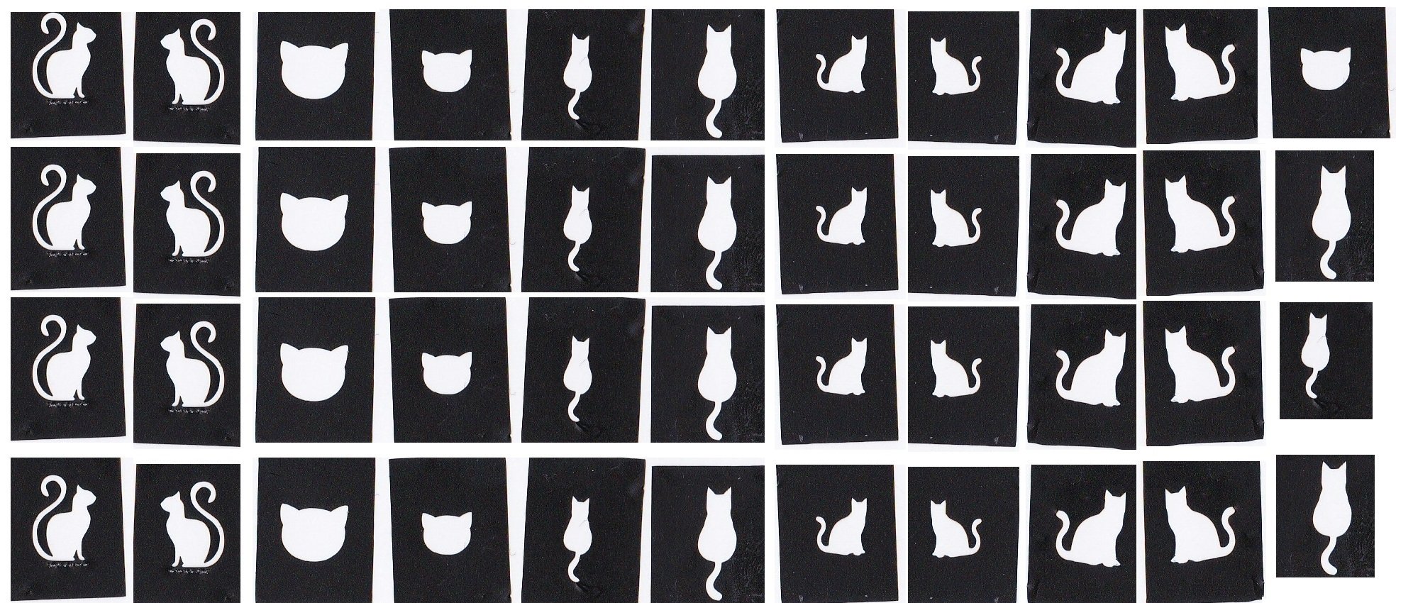 Cat Nail Vinyl Stencils - Cute Feline Nail Art Decals for DIY Manicures | Perfect for Halloween, Pet Lovers & Nail Salon Designs