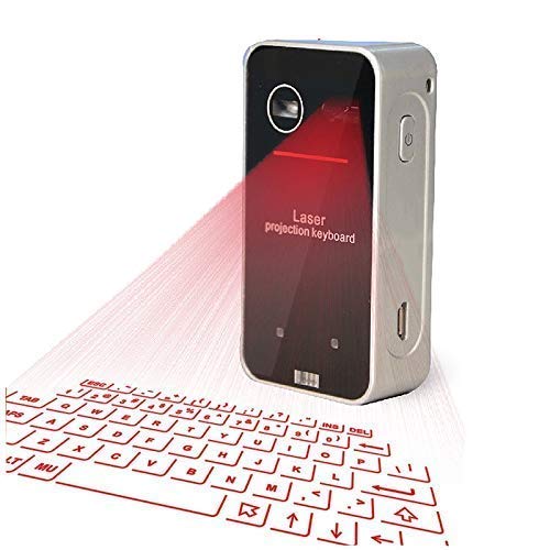 AGS Laser Projection Bluetooth Virtual Keyboard & Mouse - Wireless Touchpad for iPhone, iPad, Smartphone & Tablets | Portable Office & Travel Gadget for Typing Anywhere