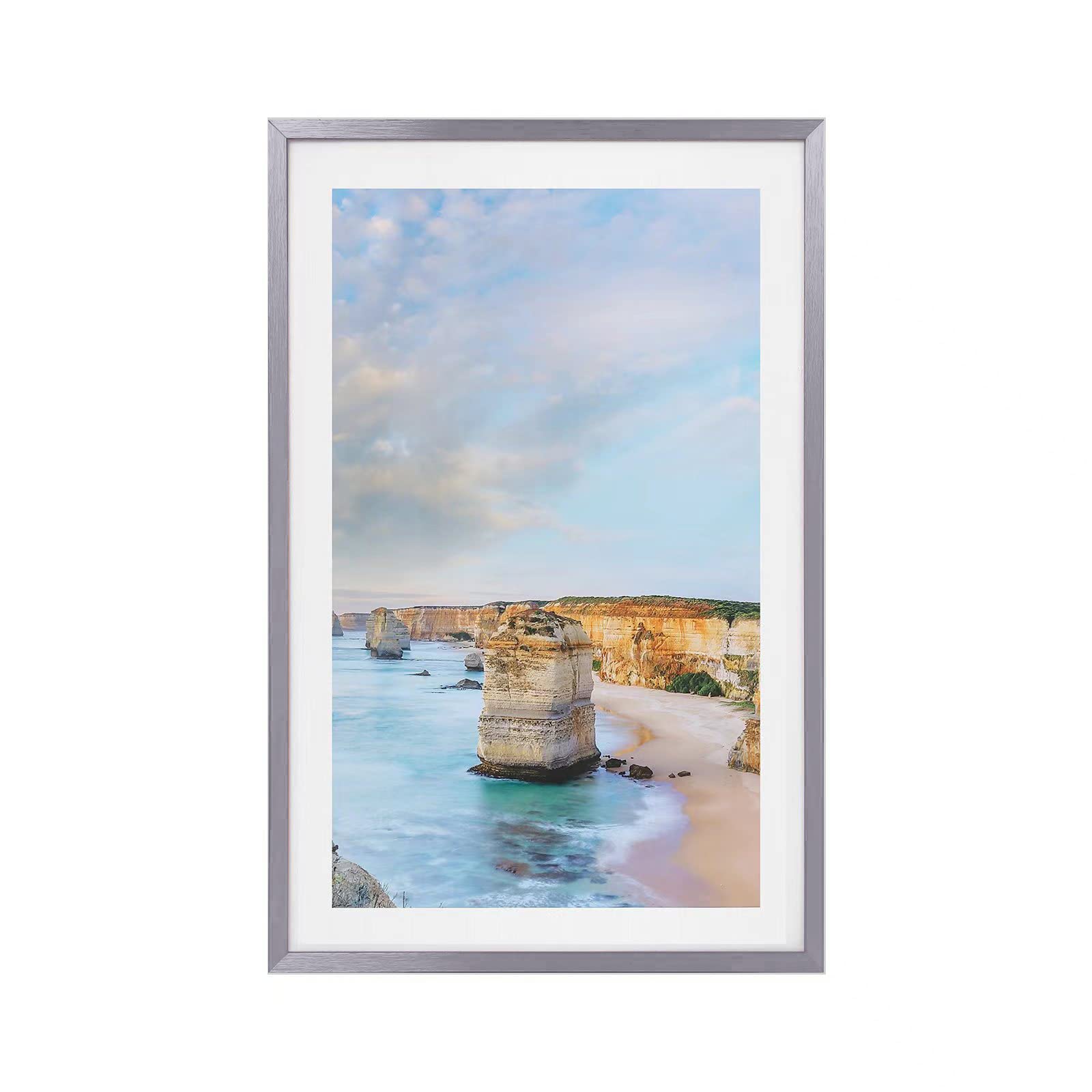Wyooxoo 11x17 Picture Frame - Aluminum Poster Frame with Plexiglass, Display 9x15 Photos with Mat or 11x17 Without Mat, Dark Grey Wall Gallery Frame for Home & Office Decor | Perfect for Living Room, Bedroom, Office Display