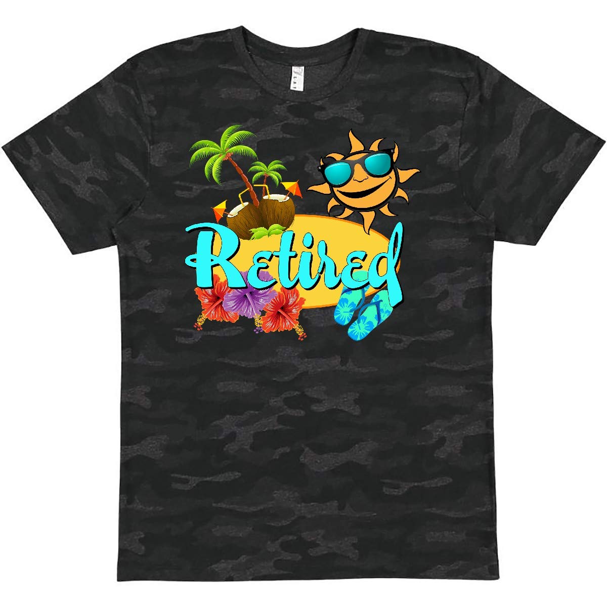 Retired Beach T-Shirt by Inktastic - Funny Retirement Gift for Men & Women - Comfortable Cotton Tee for Beach Vacations & Relaxation