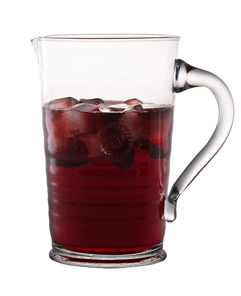 Juliska Berry & Thread Glass Pitcher - Elegant Handcrafted Pitcher for Iced Tea, Lemonade & Summer Beverages - Perfect for Entertaining, Parties & Outdoor Gatherings