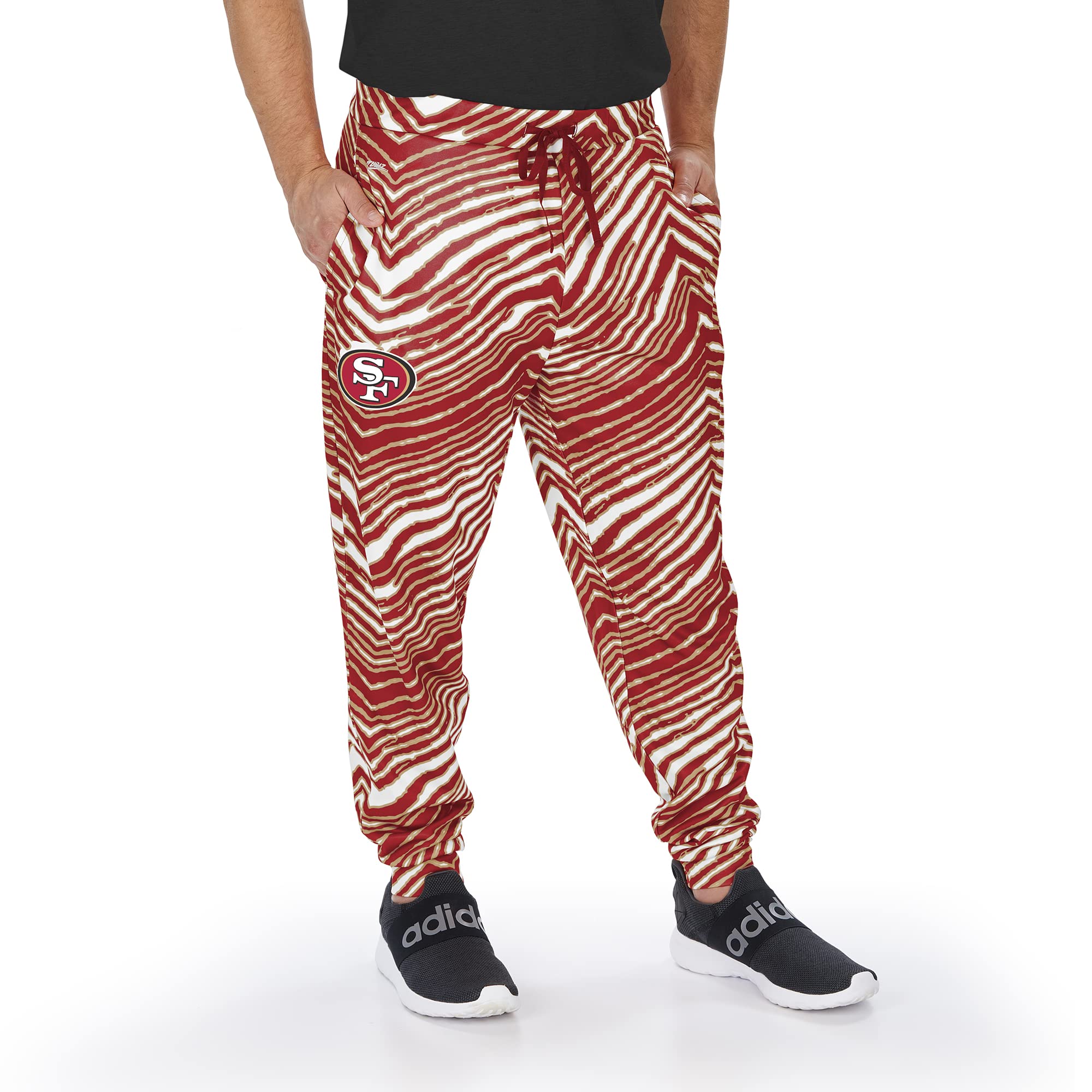 Zubaz Men's Team Color/White Zebra Jogger Pants - Comfortable Athletic Sweatpants for Workout, Lounge & Casual Wear | Perfect for Gym, Running & Everyday Use