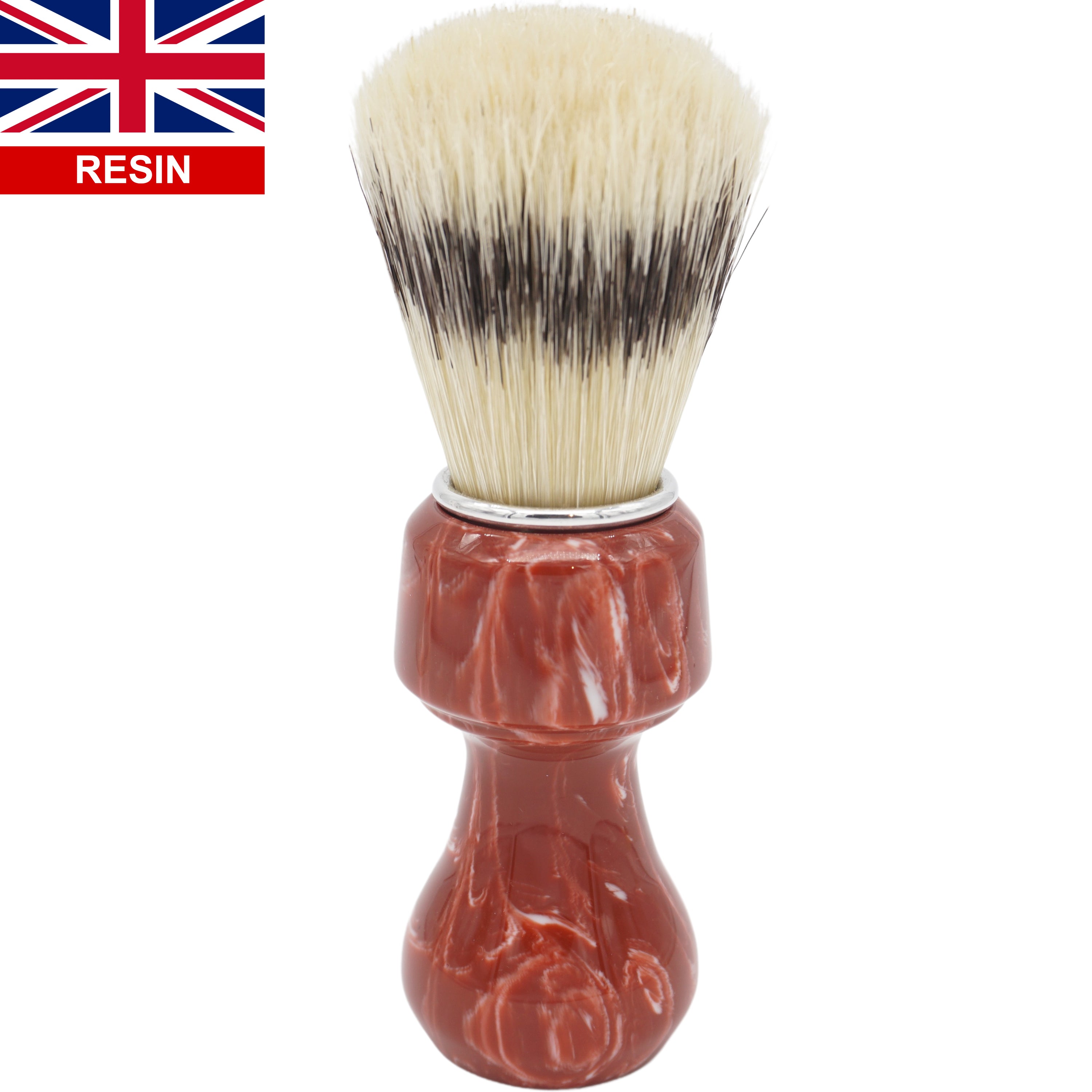 24mm Semogue Striped Boar Premium Shaving Brush with AP Shave Co. Strawberry Cream Handcrafted Handle - Perfect for Wet Shaving & Beard Care Routine