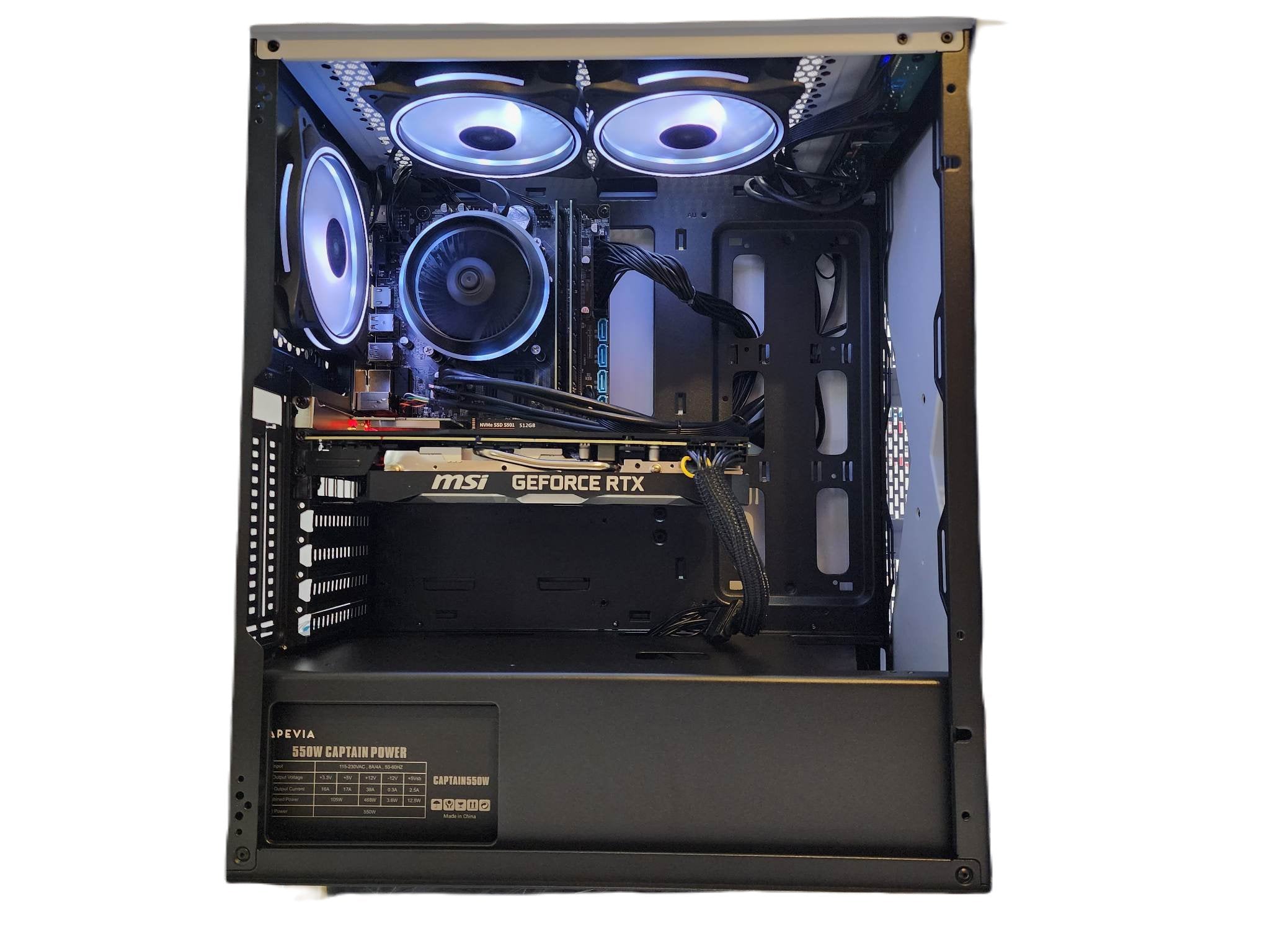 Custom Gaming PC Desktop Computer - Intel i5, NVIDIA GeForce RTX 4060, 1TB SSD, 32GB RAM, Blackwidow White H610 - Perfect for Esports, Streaming & High-Performance Gaming