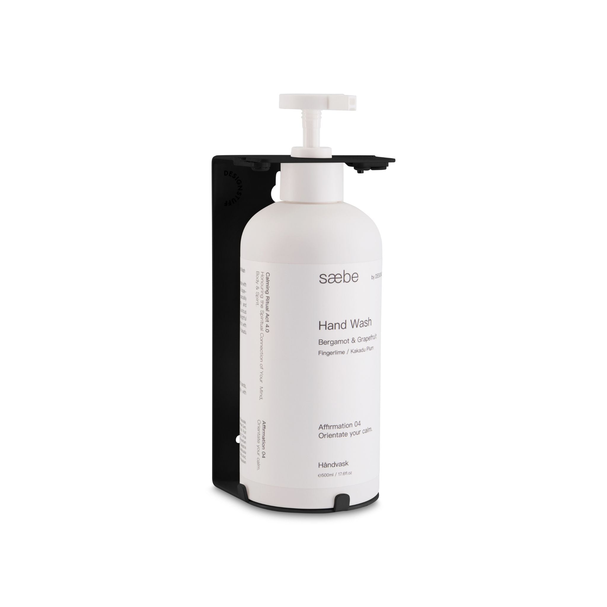 DESIGNSTUFF Lockable Soap Dispenser Holder - 500ml Single Wall Mount - Black | Bathroom & Kitchen Organizer for Liquid Soap & Hand Sanitizer
