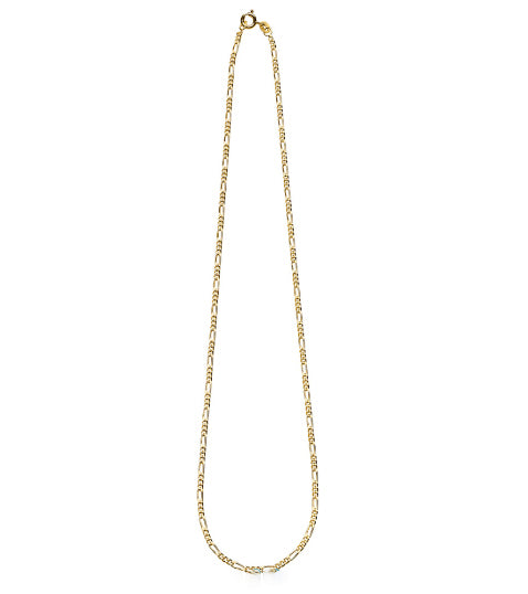 18K Gold Plated Silver Figaro Chain Necklace for Men & Women - Perfect for Gifts, Weddings, and Everyday Wear