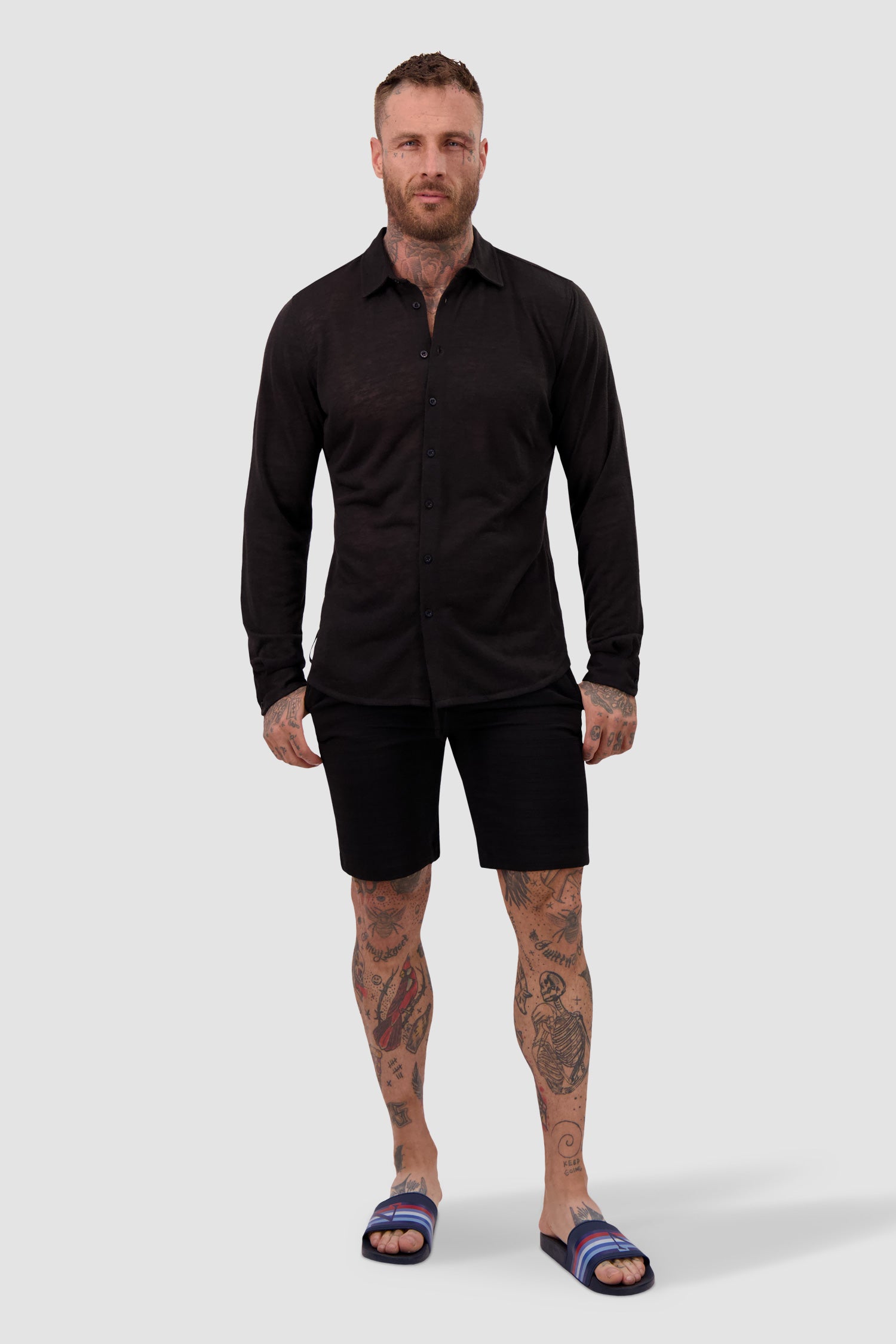 Bain de Mer Black Club 55 Men's Swim Shorts - Quick Dry Beachwear for Swimming, Surfing & Vacation