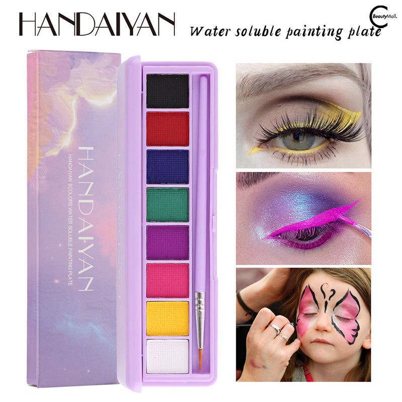 HANDAIYAN 12-Color Fluorescent Eyeshadow Palette - Long Lasting, Highly Pigmented, Vegan & Cruelty-Free - Perfect for Parties, Raves, and Night Out Makeup
